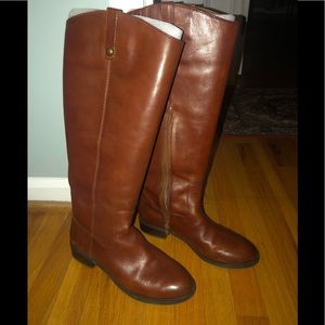 INC Fawne wide calf boots size 8 cognac